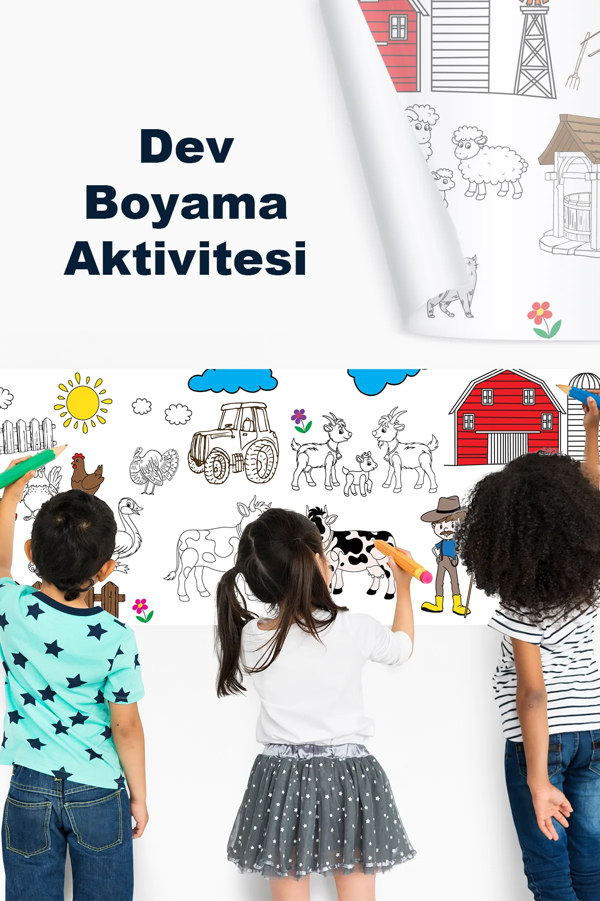 Çiftlik%20Hayatı%20Dev%20Boyama%20Kağıdı