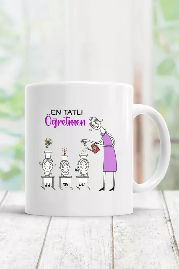 En Tatlı Öğretmen Baskılı Kupa Bardak