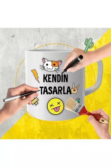 İki Taraflı Kendin Tasarla Kupa Bardak